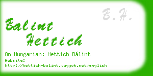 balint hettich business card